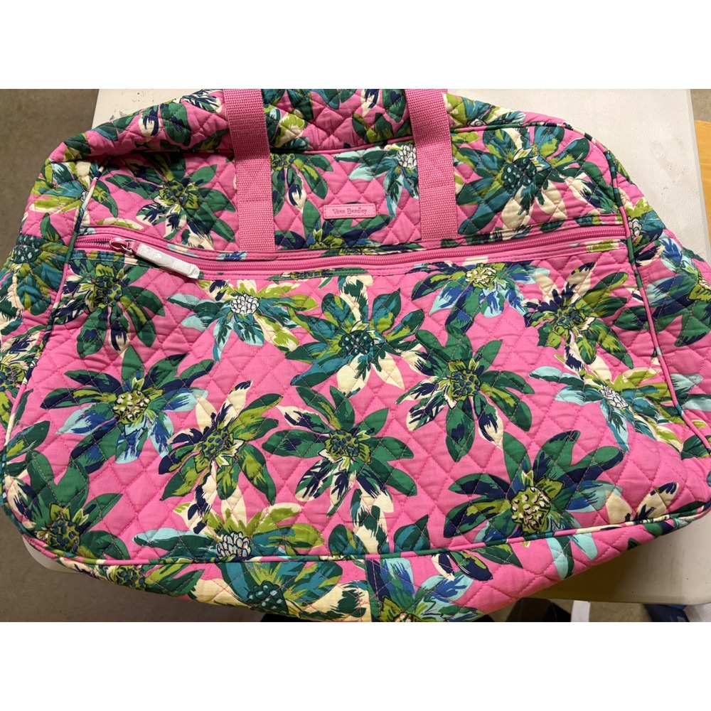VERA BRADLEY Medium Traveler Bag Carry On Tote - Tropical Paradise Pink NWOT